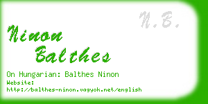 ninon balthes business card